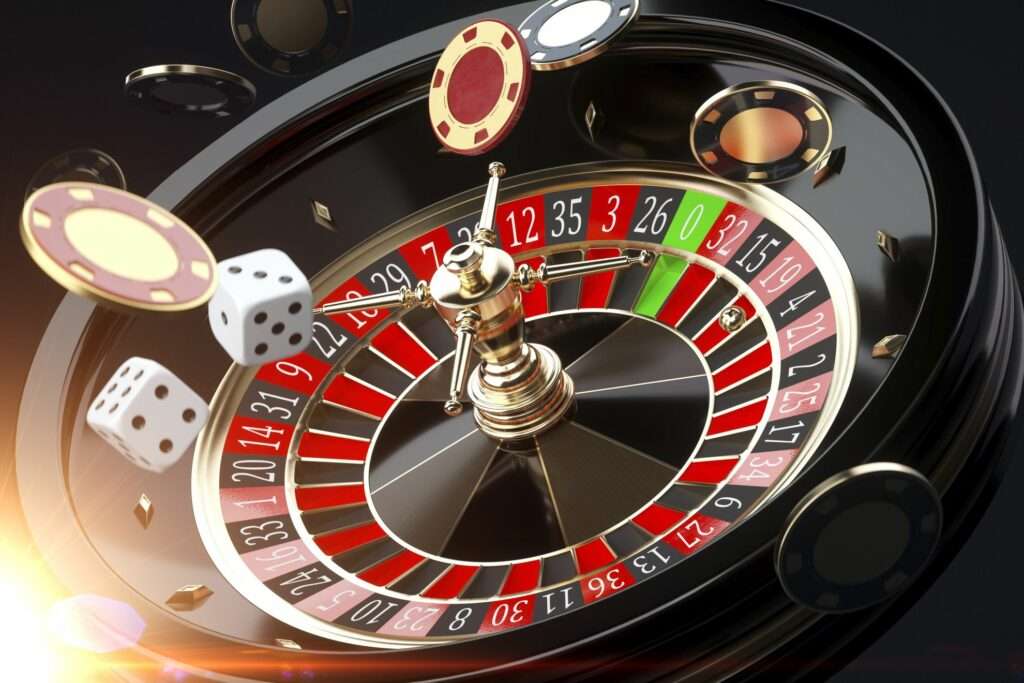 roulette wheel spinning in Las Vegas